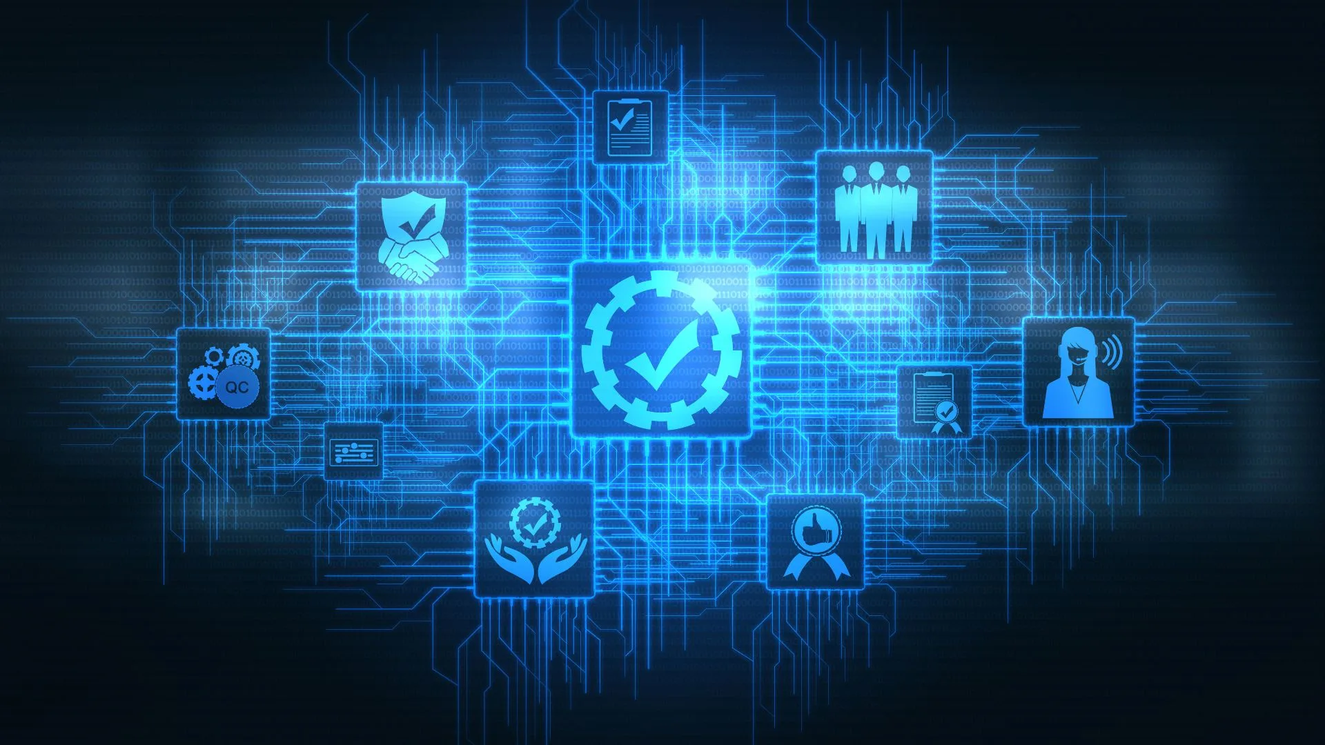 KI-System in einer futuristischen High-Tech-Umgebung analysiert hochwertige Datenströme mit leuchtenden Datenlinien, lebendigen Diagrammen und detaillierten Grafiken, um die Bedeutung von Datenqualität für präzises KI-Forecasting zu verdeutlichen.